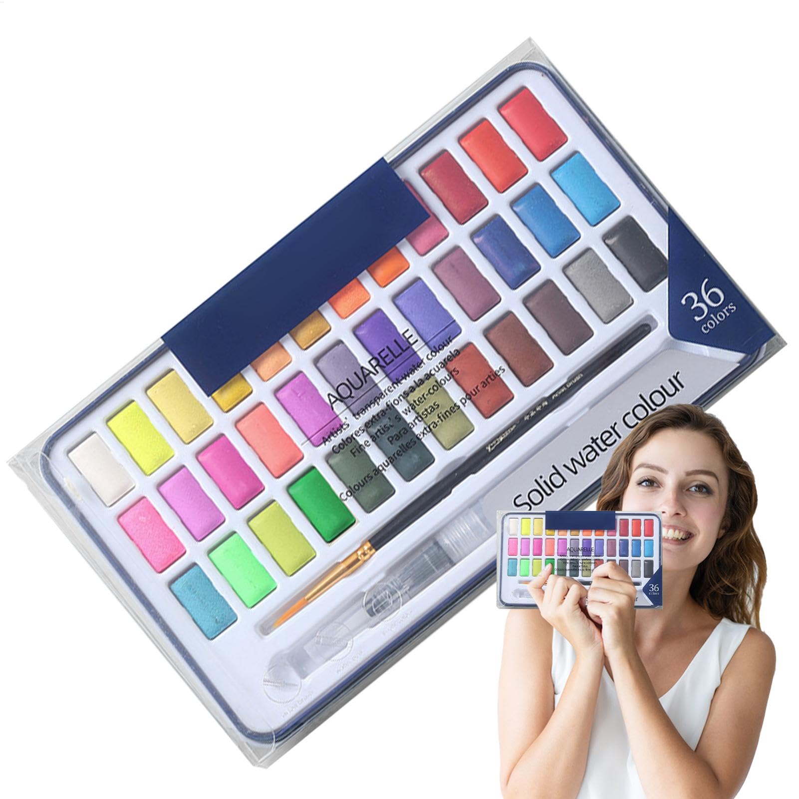 Peinture aquarelle : kit d'aquarelle complet avec pinceau intégré pour artistes débutants