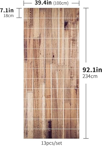 Miniatura 5 de Adhesivos autoadhesivos de madera rústica de almendra y ciruela, para pelar y pegar, elevadores de escaleras de vinilo para escaleras, calcomanías