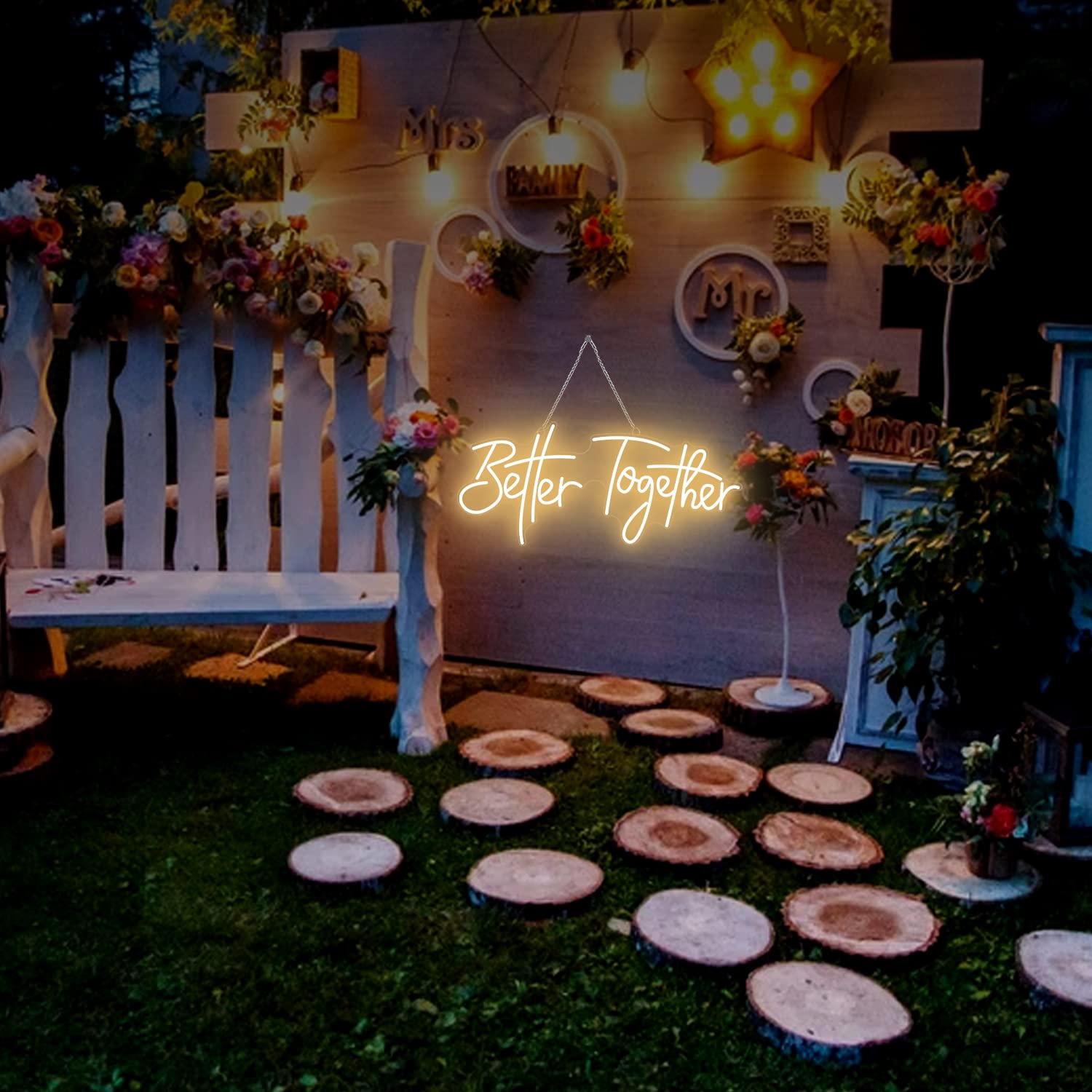 Amazon.co.jp: FARNEW Better Together ネオンサイン 結婚式 寝室装飾