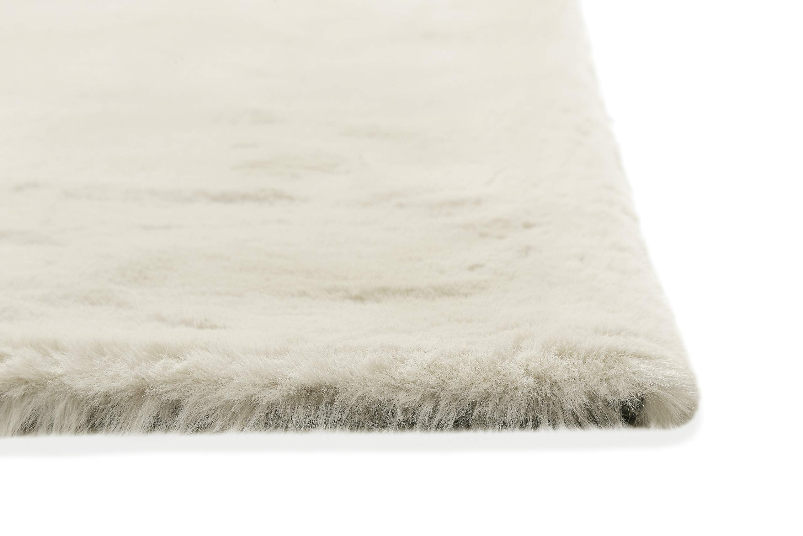 WECONhome Basics, puszysty miękki dywan z wysokim runem – chodnik do salonu, korytarza, sypialni, Anna (120 x 170 cm, kremowy beż)