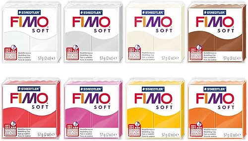 FIMO Soft & Effect - Arcilla polimérica para modelar horno, 2.01 oz, juego de 8 unidades, colección Bohemian Dream