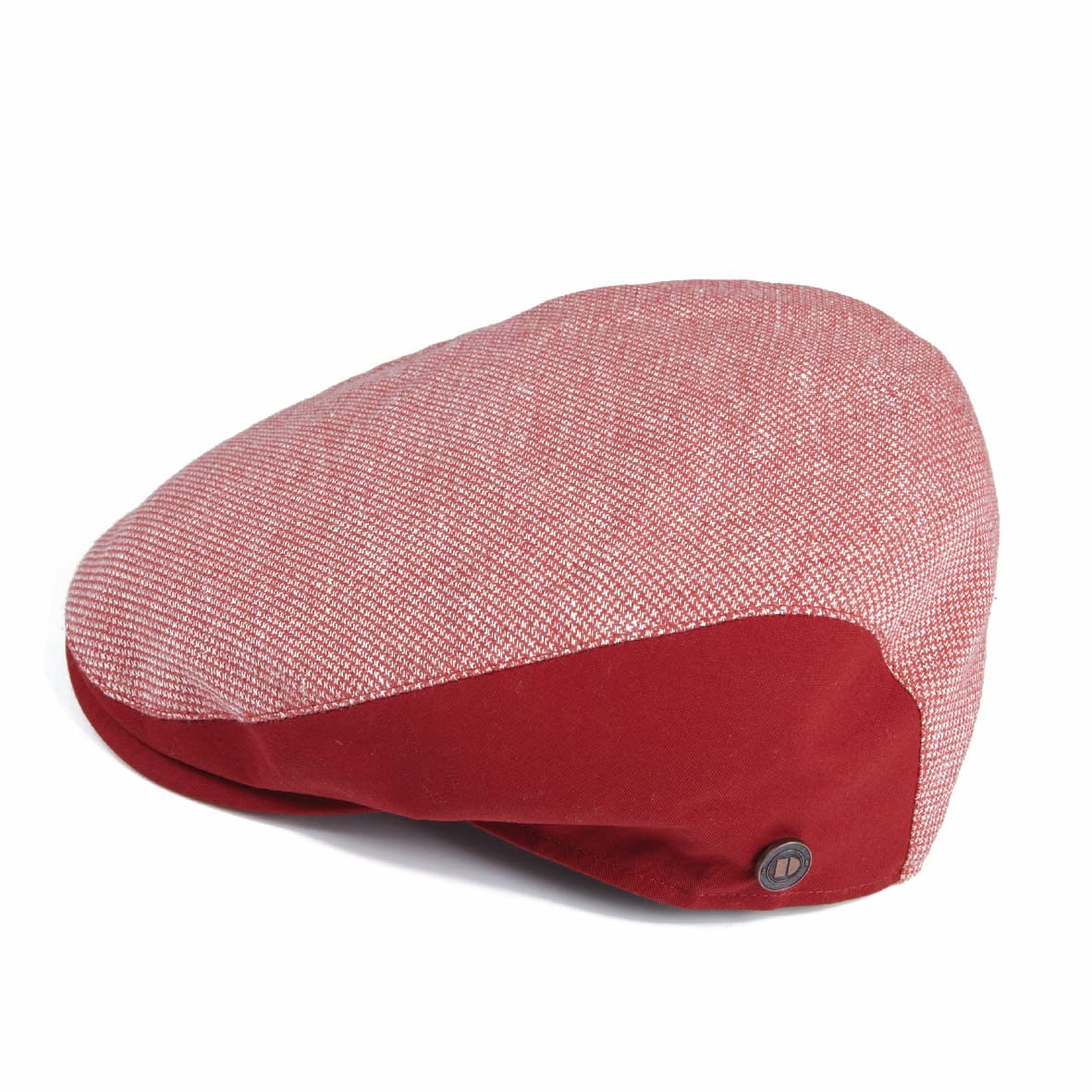 DASMARCA Ian Made in Italy Linen Mix Summer Flat Cap for Men & Women (as1, Alpha, l, Ruby)