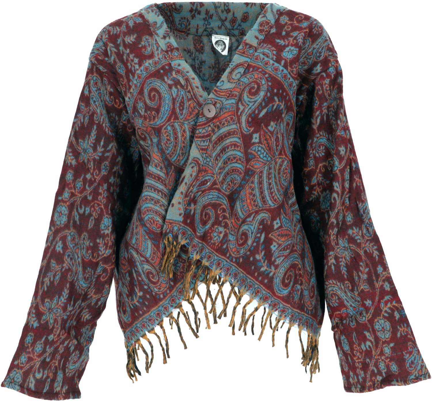 Bolero Jacke, legeres Boho Jäckchen gestreift aus weichem Material, pink