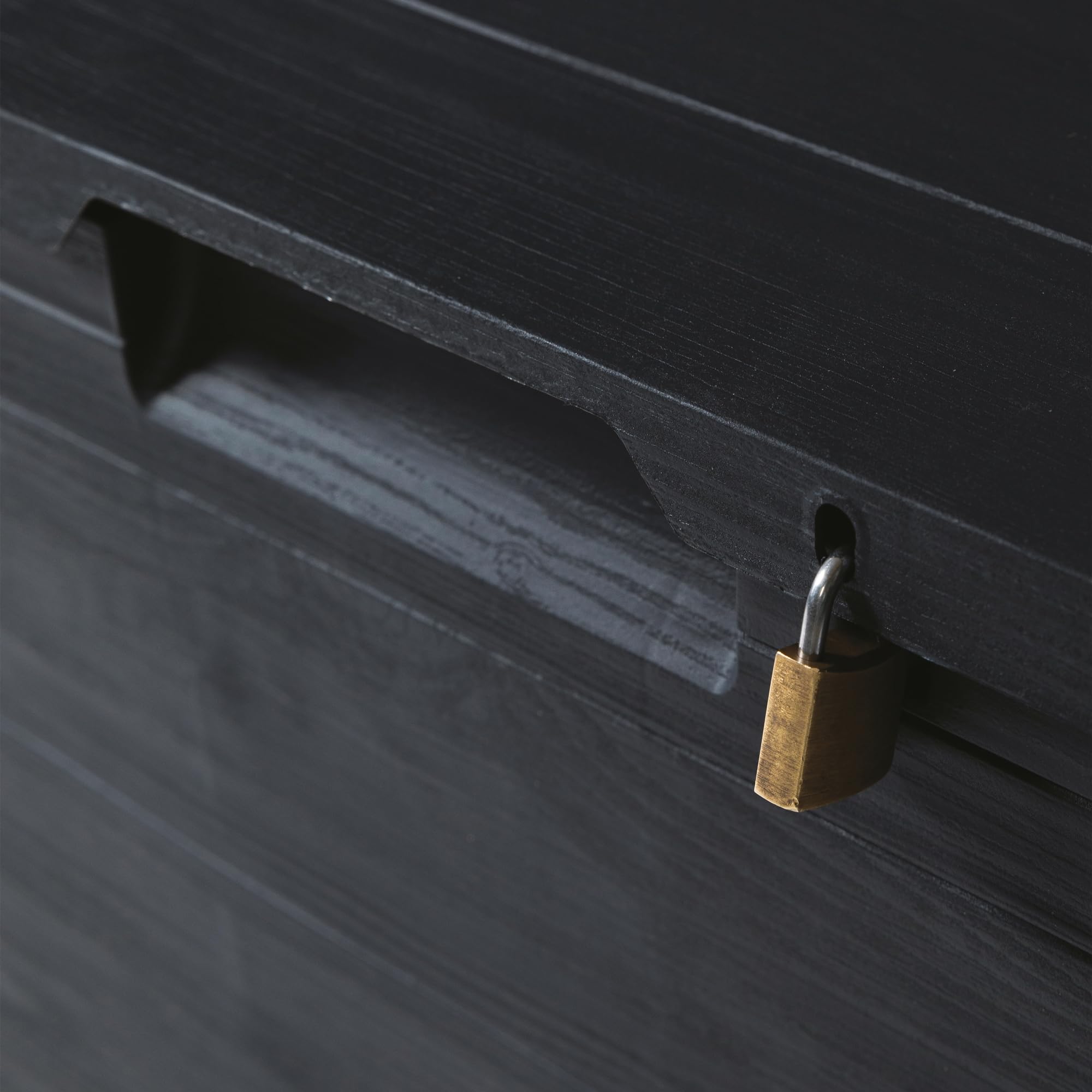 Toomax Baúl Multibox Woody's 160L para herramientas de exterior, efecto madera, Dim. 77,5 x 44,5 x 52,7 h, Art.186 (gris pardo) (160 x 77,5 x 44,5 x 52,7 h, Antracita)