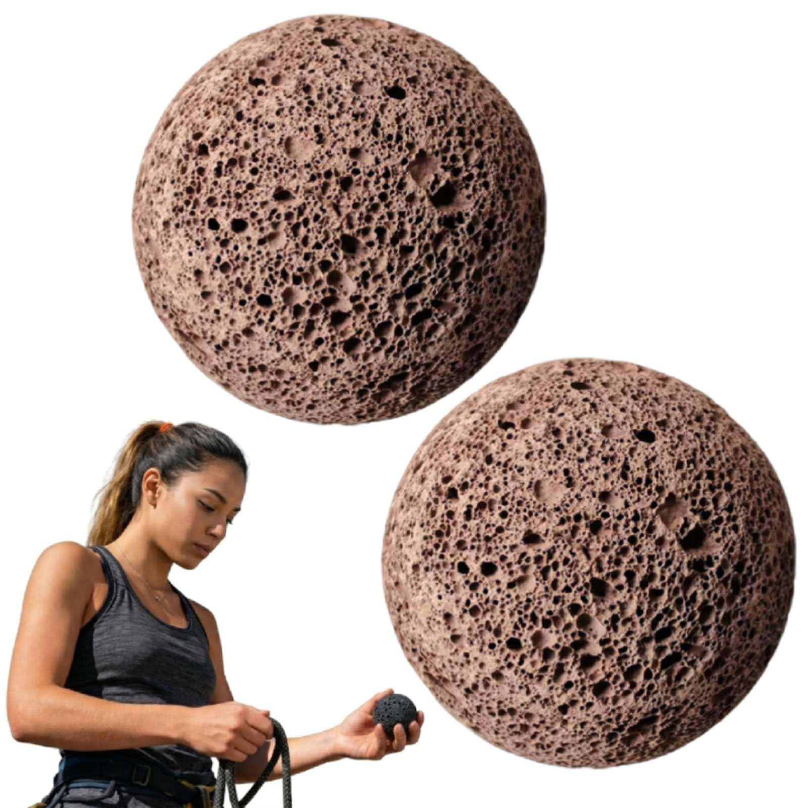 2Pcs Callus Ball for Hand, Moon Grip Ball Callus Rock, Anti-Sweat Grip Strengthener, Skin Conditioning Building Training Fidget, Improve Griip Strength & Reduce Hand Sweat, Grips Trainer for Climbing
