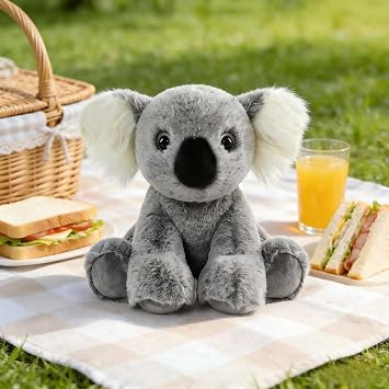 Cute Koala Stuffed Animal 8.5 inch Forest Wild Realistic Plush Toys Soft Plushies Huggable Dolls Birthday Gifts for Kids Adults