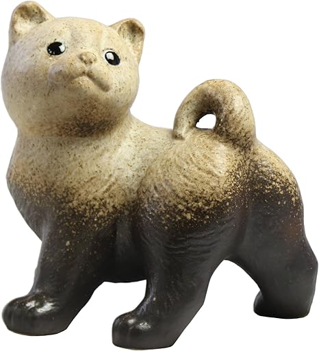 Amazon Co Jp 陶里 信楽焼 犬 振り向き 粉引風 10号 Sa45 1