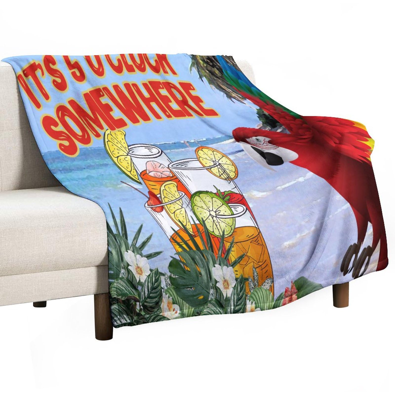 Couverture polaire en flanelle douce de 127x152 cm pour l'apéro