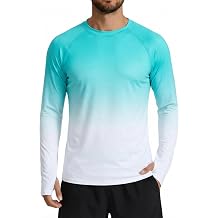 XiaoMoSha Mens Sun Protection Long Sleeve Shirts UPF 50+ Rash Guard Swim T-Shirt Quick Dry Fishing Hiking Running Tops S-2XL