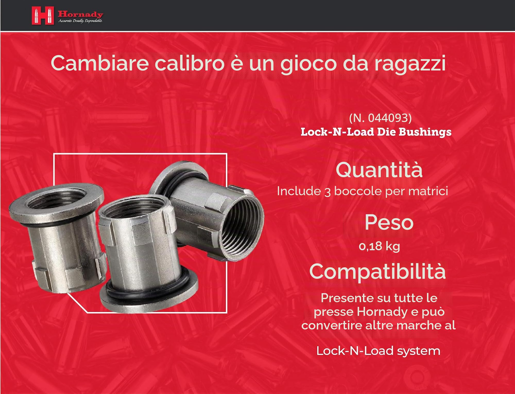 Hornady Lock N Load - Boccole e Kit di conversione