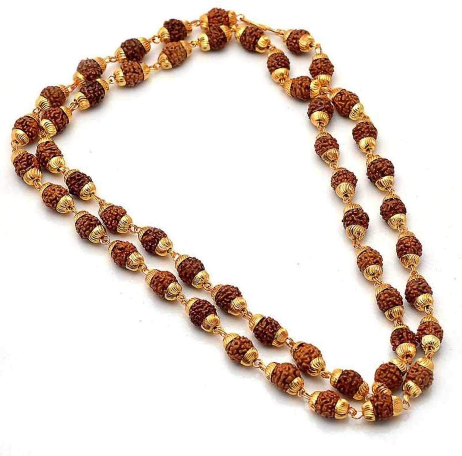 JewarHaat RUDRAKSH Mala Gold Plated Lord Shiva RUDRAKSH Chain Long Size Daily Use Jewelry for Men Women, Boys Girls, Unisex-image-16