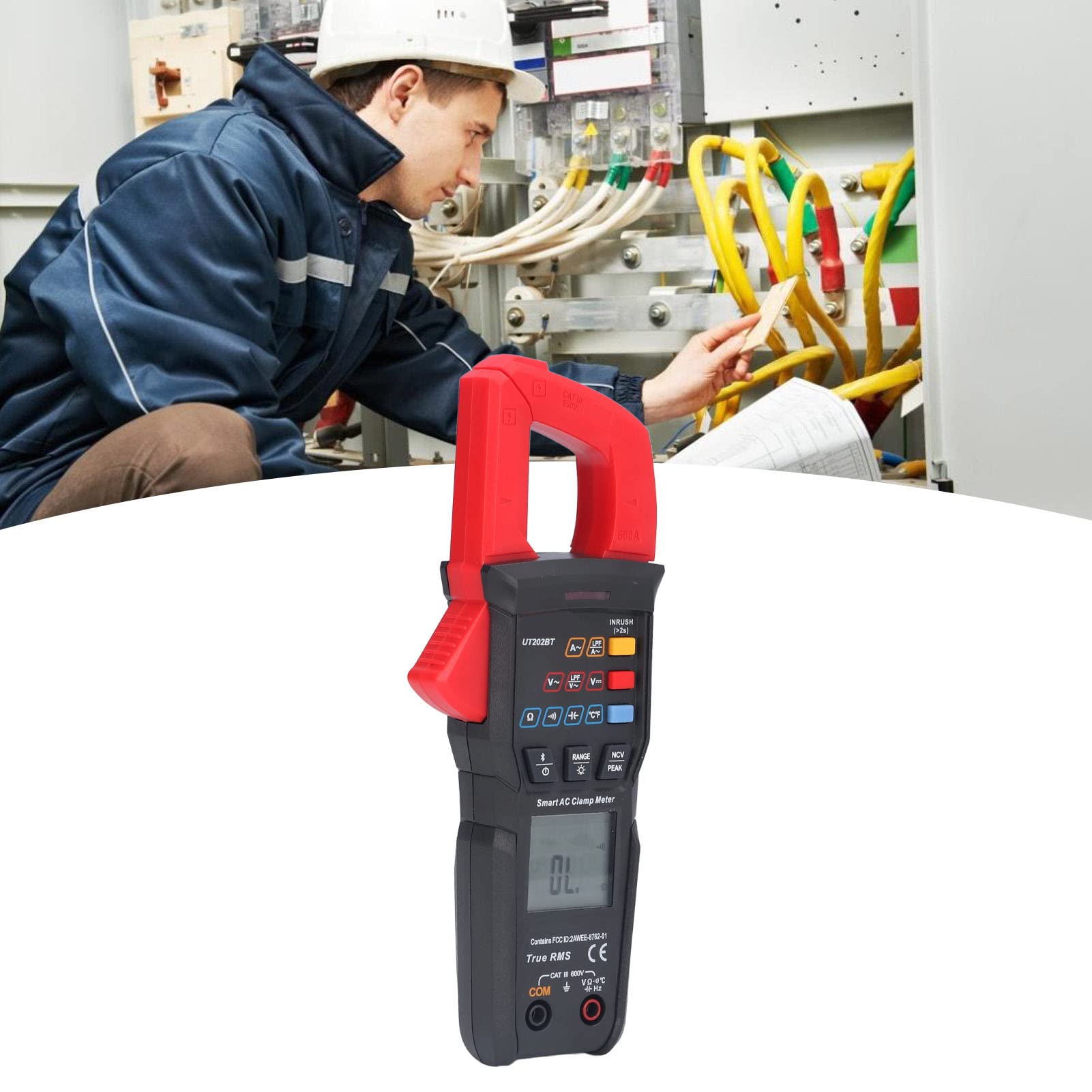 Digitales Zangenmessgerät Professional, UT202BT Digitales Zangenmessgerät, Multimeter, Intelligente Spannung, Misst Strom, Spannung, Temperatur, Kapazität, Zangenmessgeräte