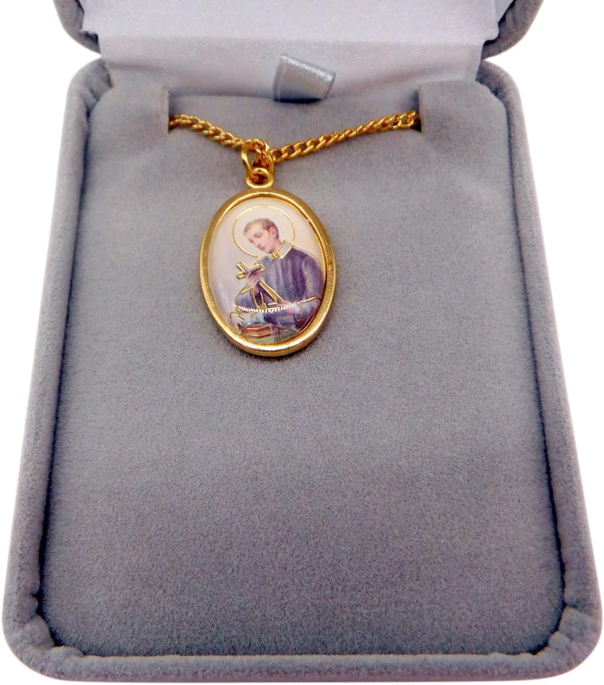 Westmon Works St Gerard Medal on a Stainless Steel Necklace with Patron Saint Prayer for Pregnancy Holy Card Velour Deluxe Boxed Set - Image 5