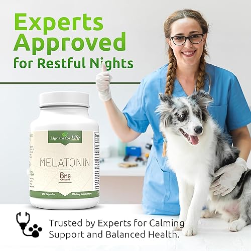 Miniatura 7 de Lignans for Life Melatonina para perros y personas, 6 mg - 120 cápsulas