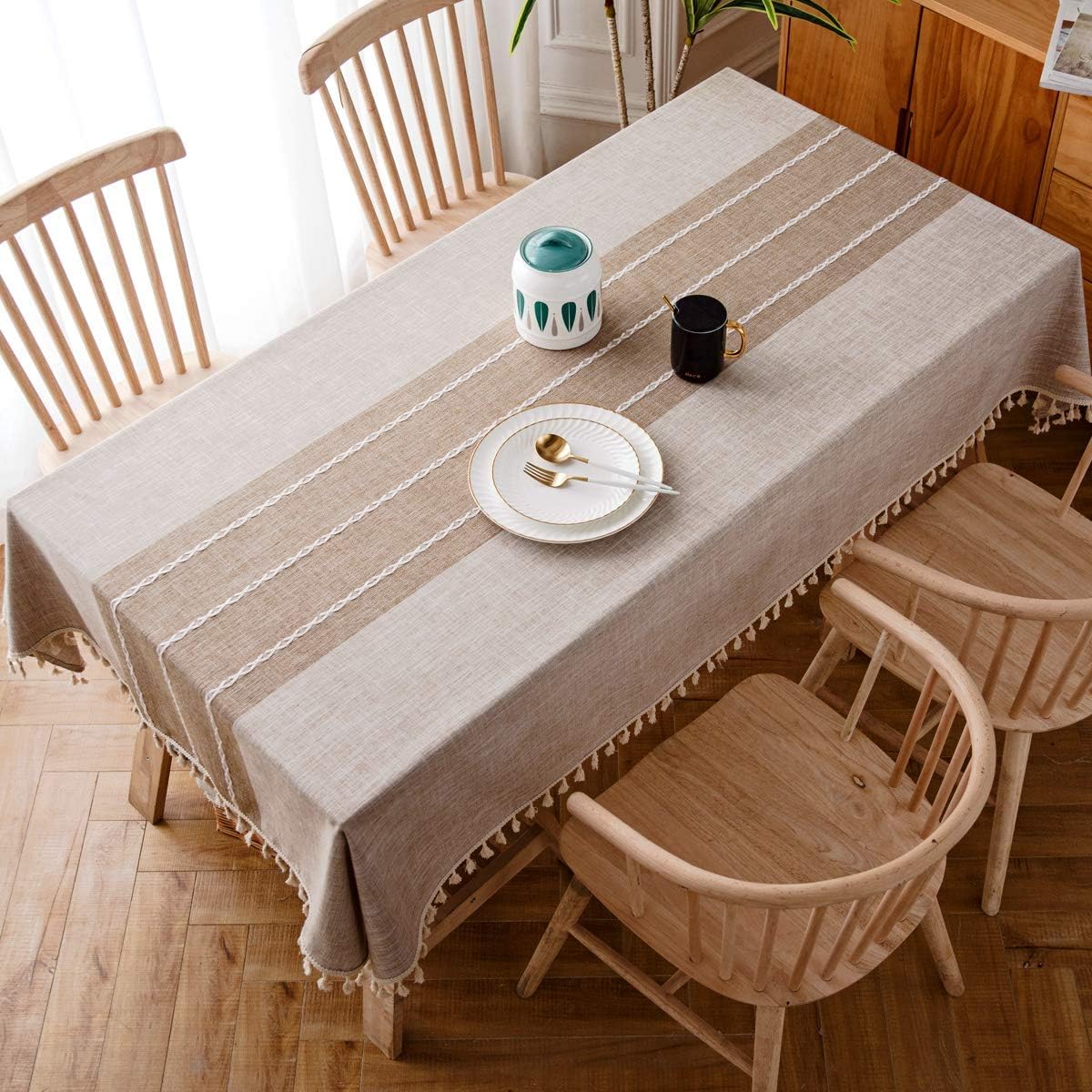Tovaglia Rettangolare In Misto Lino E Cotone Hoomore 89x89 Cm Color20 Lavabile In Lavatrice