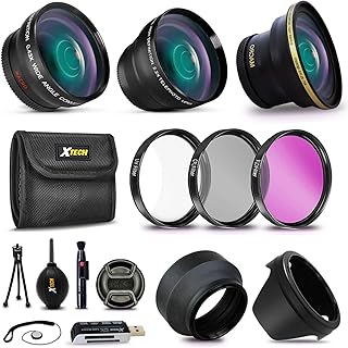 58mm Lens Accessory Kit for Canon EOS 90D 80D 77D 70D EOS Rebel T7i T6i T6S T5i T4i T3i T2i T1i XTi XT SL1 XSi, EOS M, EOS M2, EOS 760D 700D 650D 600D 550D 70D 60D 6D 5D 7D, 7D Mark II DSLR Cameras