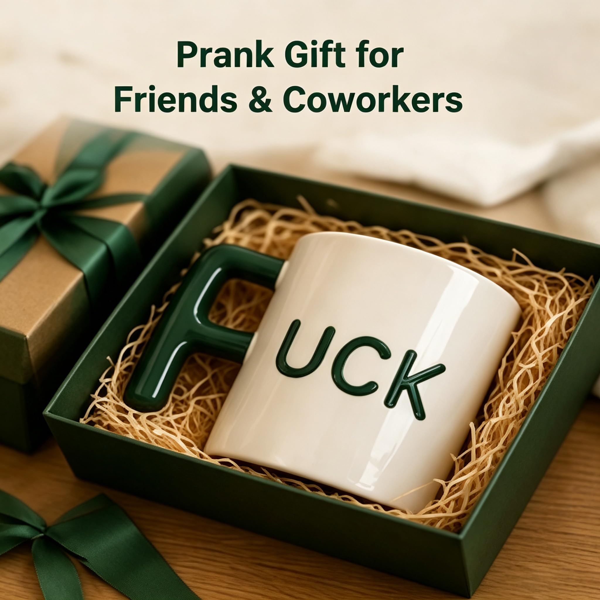Lustige Kaffeetasse Keramik Tasse mit Spruch "Fuck ", Geschenk für Freunde