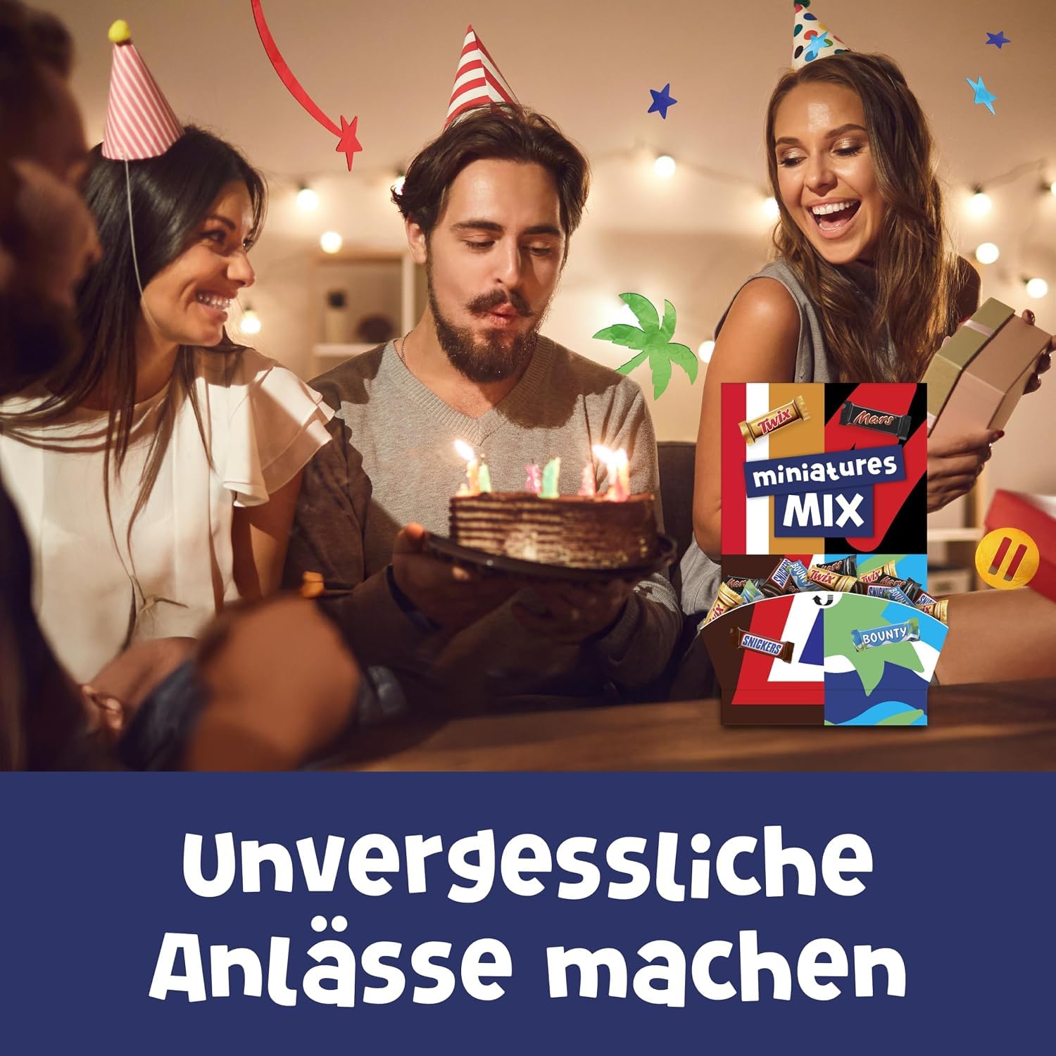 Miniatures Mix Schokolade, Mini-Schokoriegel Snacks, Großpackung, 3x 3000g | Miniatures Schokoriegel-Mix mit Mars, Snickers, Bounty und Twix, perfekt zum Verschenken, für gesellige Momente und Partys