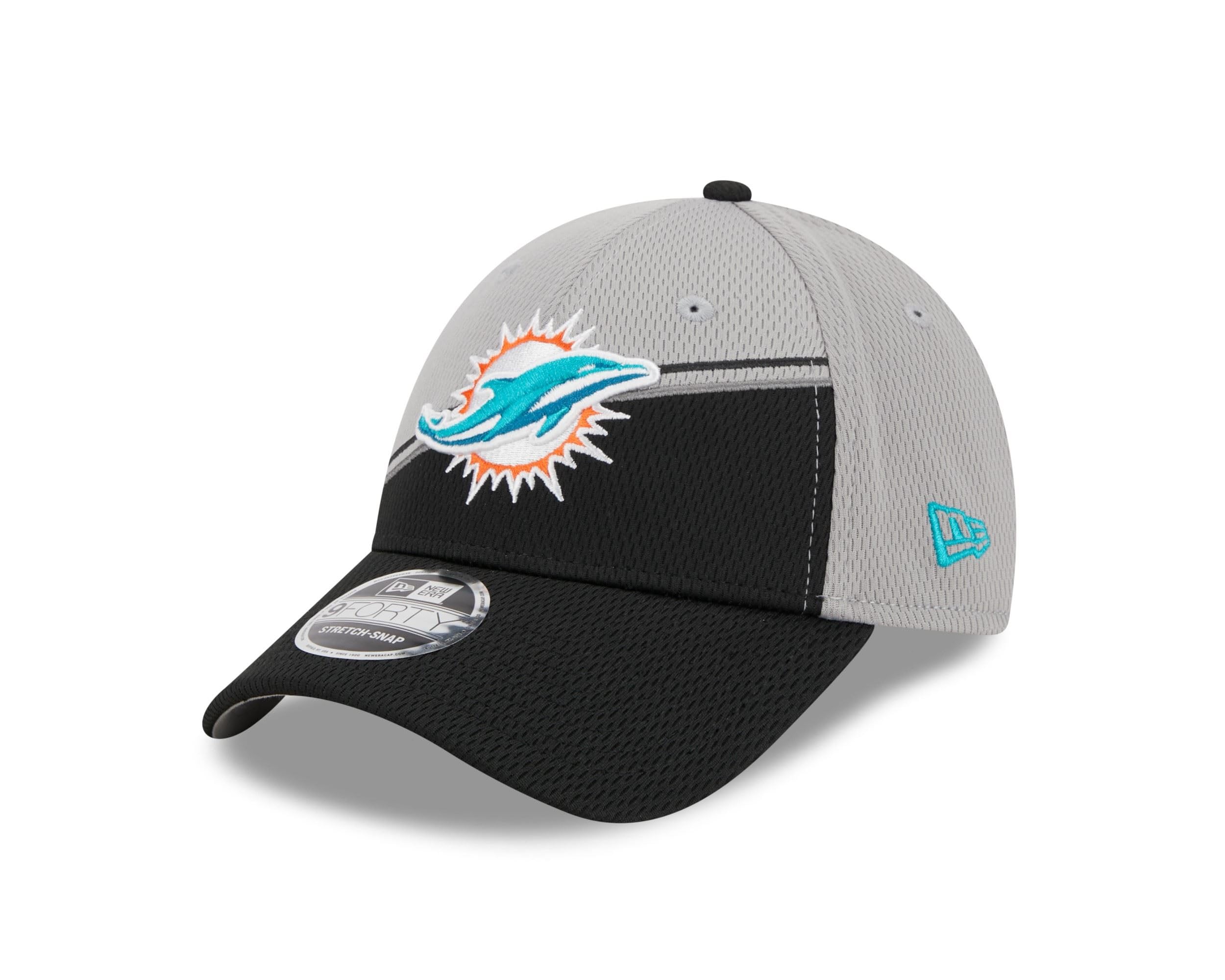 New Era Unisex Grey 9Forty Stretch Cap Sideline 2023 Miami Dolphins - One Size