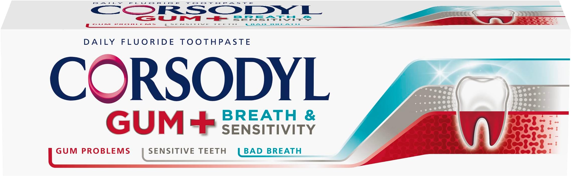 Corsodyl Toothpaste Gum+ Breath & Sensitivity Toothpaste, 75ml