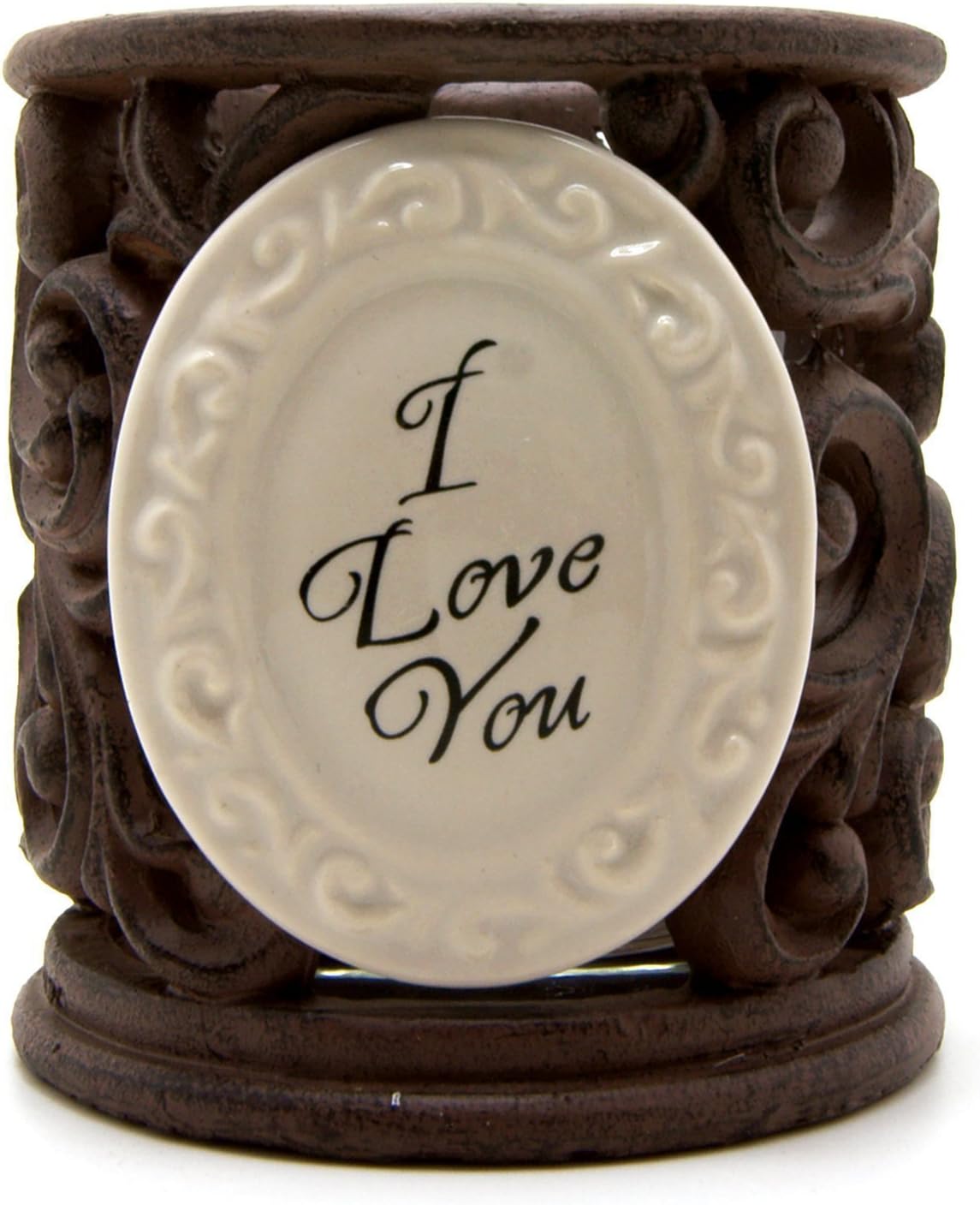 Drake Floral Votive Tealight Candle Holder (I Love You)