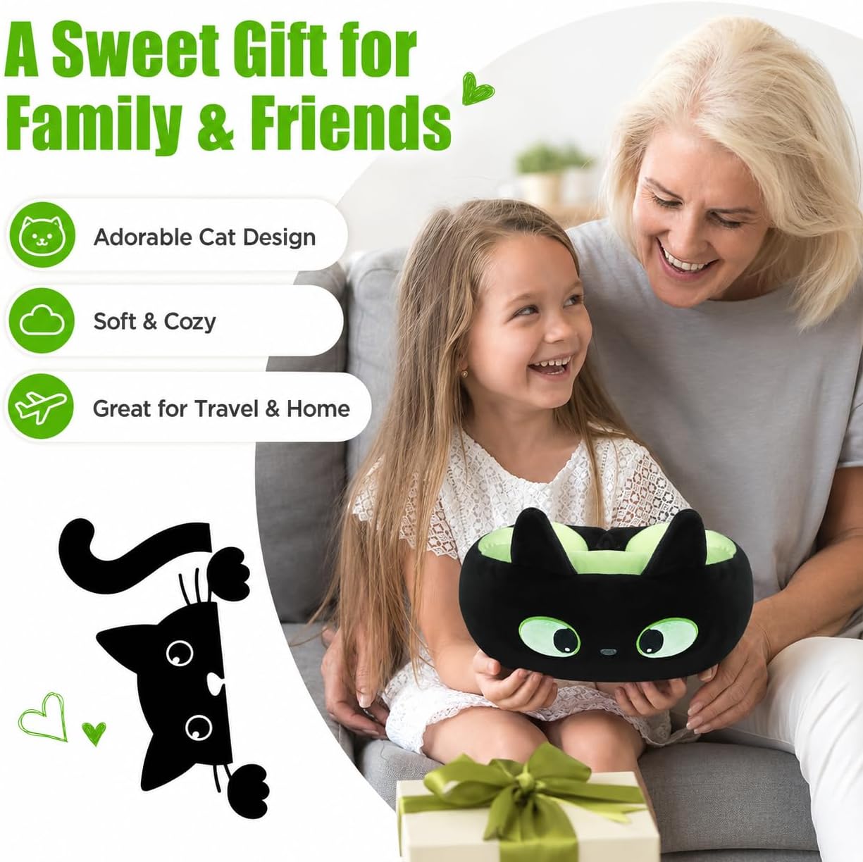 Travel Pillow for Kids & Adults Car Neck Pillow Memory Cotton U-Shaped Neck Pillow Soft Head Support Travel Accessories for Airplane Car Train Bus