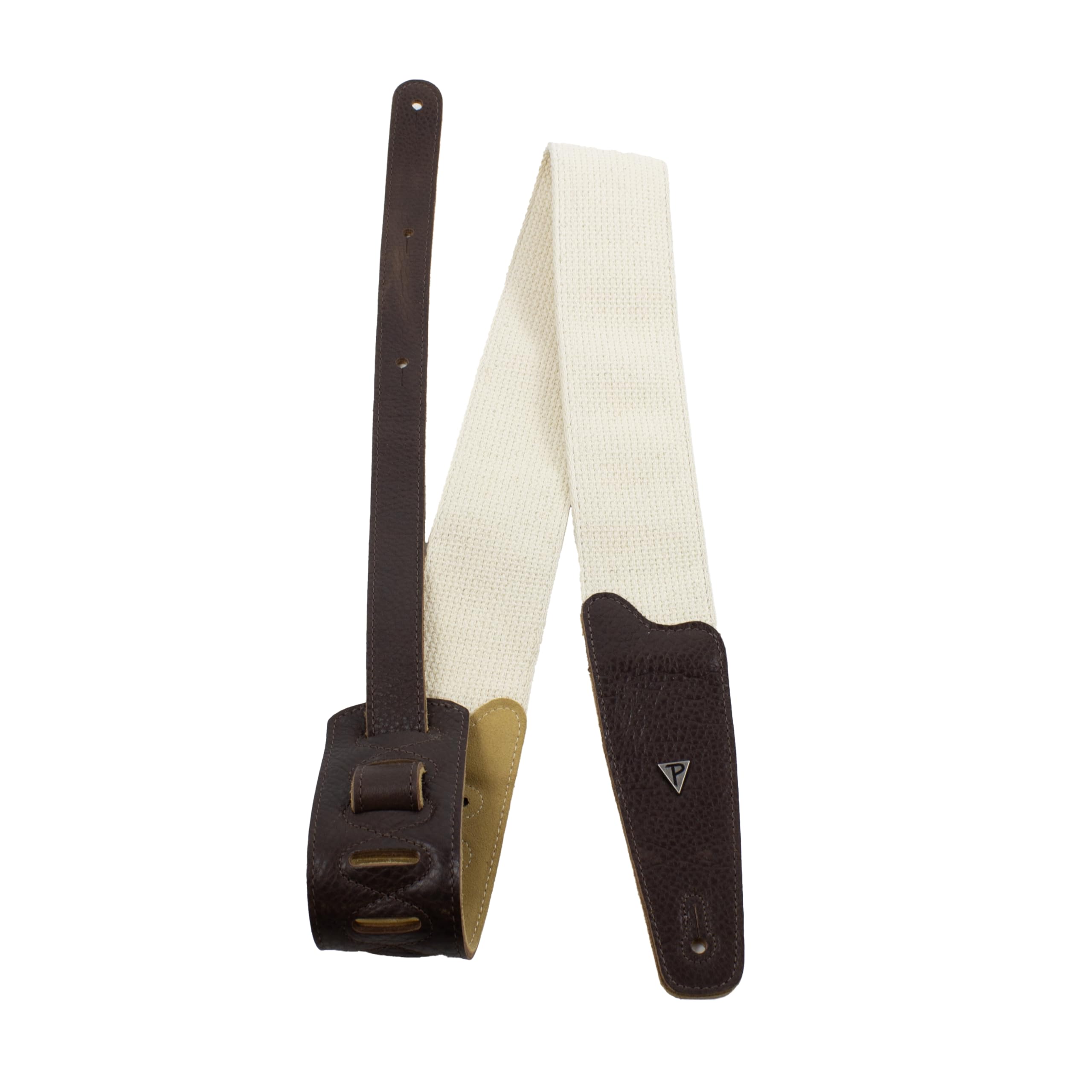 Perri’s Leathers Ltd. – Doppelt gewebter Baumwollgurt mit Wildleder-/Lederenden – Verstellbare Länge – Für E-Gitarren, Akustikgitarren und Bassgitarren – Hergestellt in Kanada