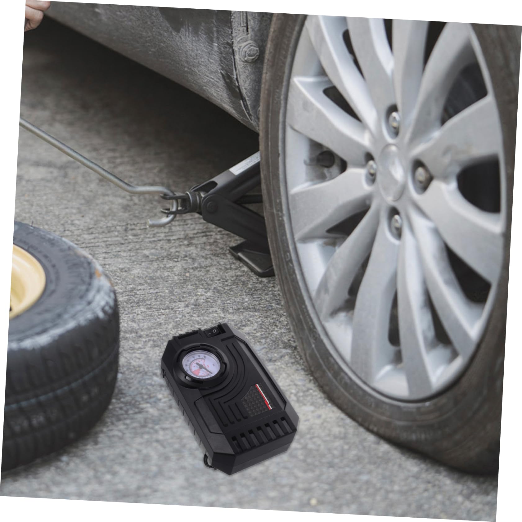 Compresor de Aire Portátil Eléctrico para Coche, Inflador de Neumáticos Material Abs y Metal, Resistente al Envejecimiento, Adecuado para Uso en Vehículos