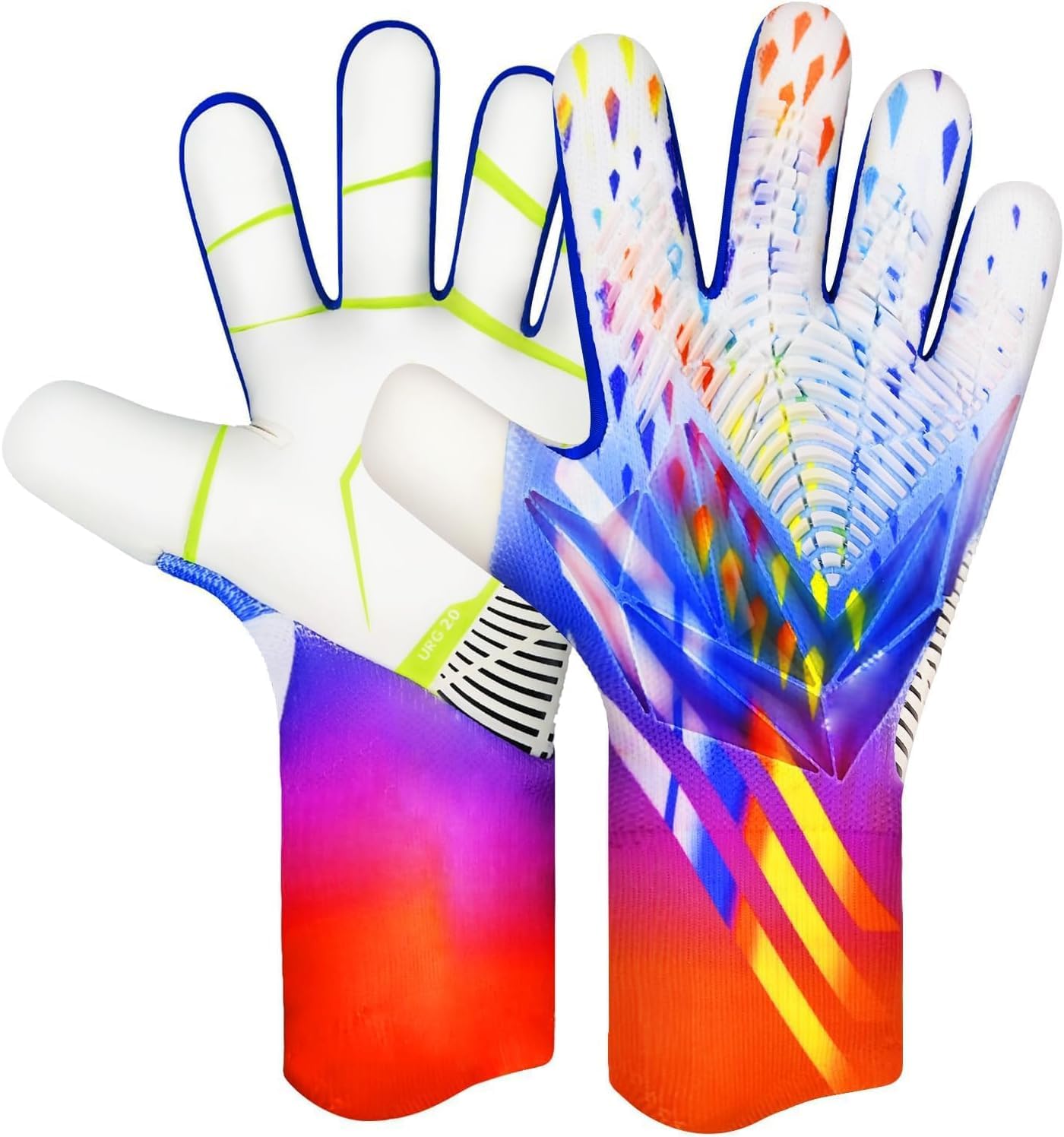 Goalkeeper Gloves, Football Gloves, Boys, Girls And Youth, Goalkeeper Gloves, For Training And Games, Non-slip, Thick, Wear-resistant And Breathable, Finger Support, Size 6/7/8/9/10(Size:7,Color:A)