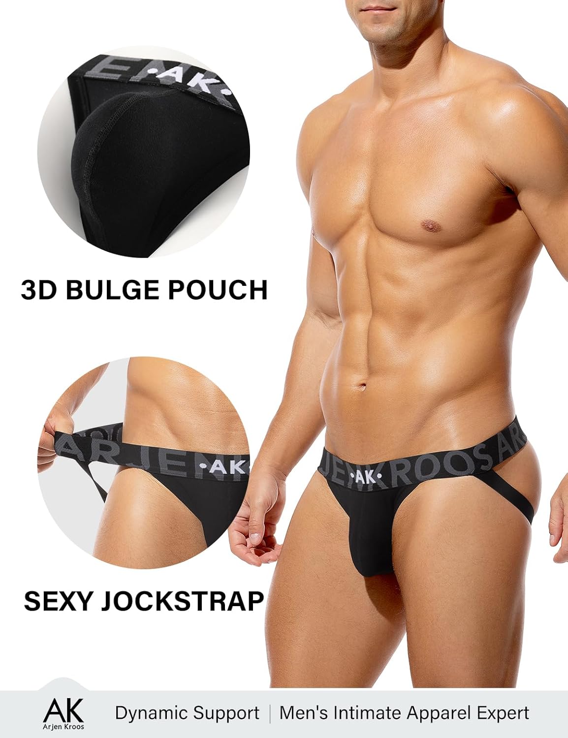 Arjen Kroos Jockstrap Athletic Supporters For Men, Cotton Workout Sport Underwear Jock Strap - Image 4