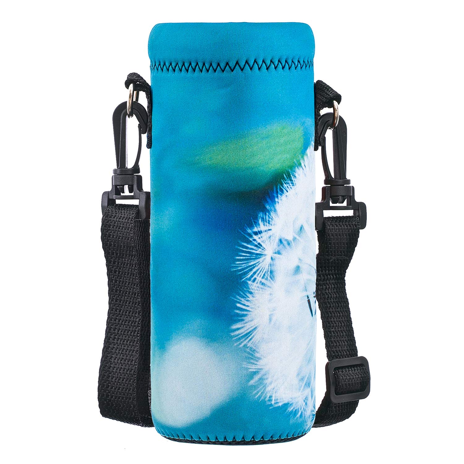 WINTOJO Water-Bottle Case bag Cooler Carrier -16.9oz 24oz 32oz Water Bottle Sleeve Strap Sling Holder for School Walking Hiking Running (Dandelion, 500ML)