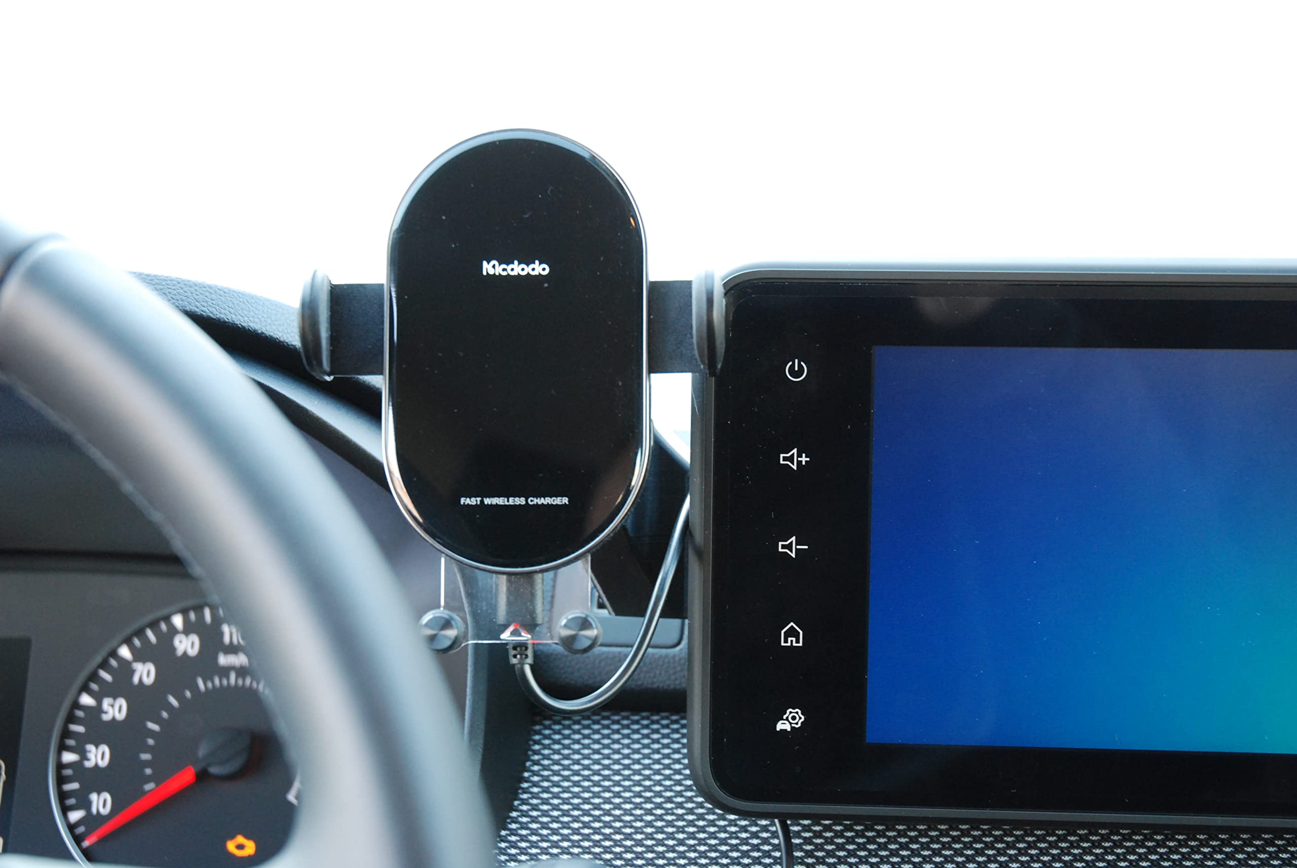 15W Porta Cellulare, compatibile con Dacia Media NAV Evolution I Wireless Quick Charge I Supporto per cellulare Auto Ricarica induttiva I per Jogger, Sandero 3, Logan 3