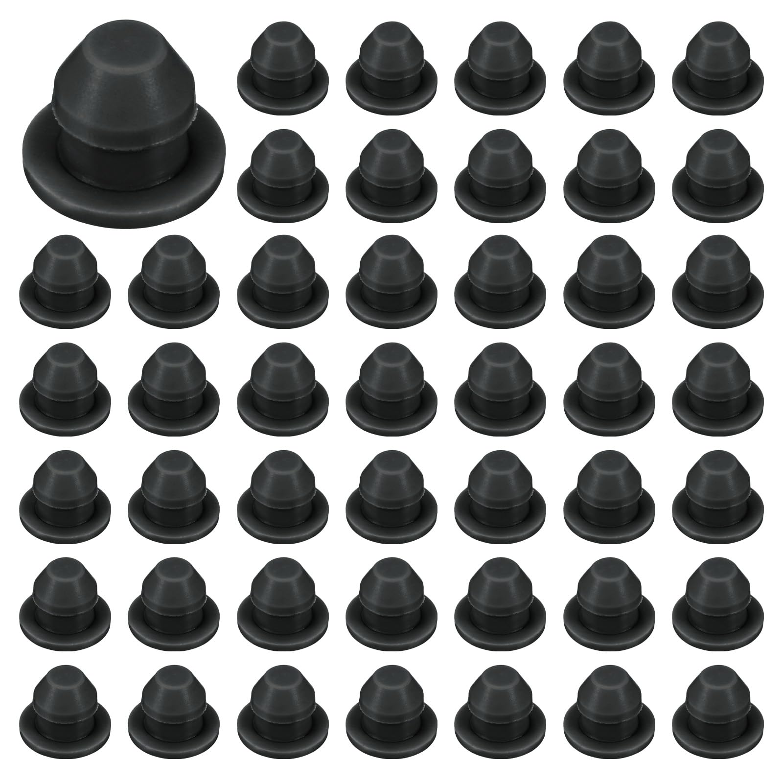 M METERXITY 50-Pack Silicone Hole Plugs, Snap in Locking Hole Plugs for 4.5mm Hole