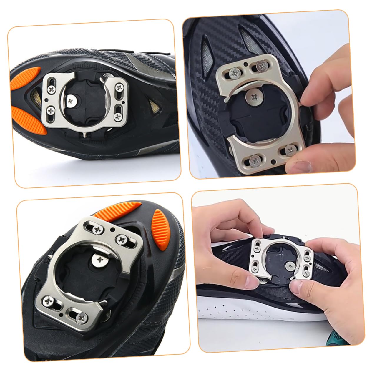 Hemobllo 2pezzi Tacchette Per Bici Da Strada Sgancio Rapido Copritacchette Per Ciclismo Adattatori Per Pedali Da Ciclismo Clip Per Tacchette Accessorio Per Bici Strada