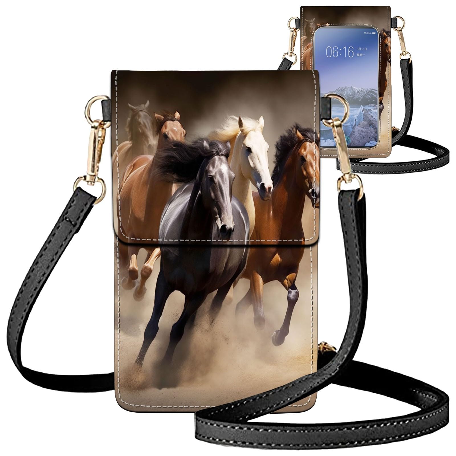 for Women Cell Phone Purse,with Touchscreen Cell Phone Purse,PU Leather Shoulder Bag Waterproof Phone Wallet Case with Clear Touch Screen Window up to