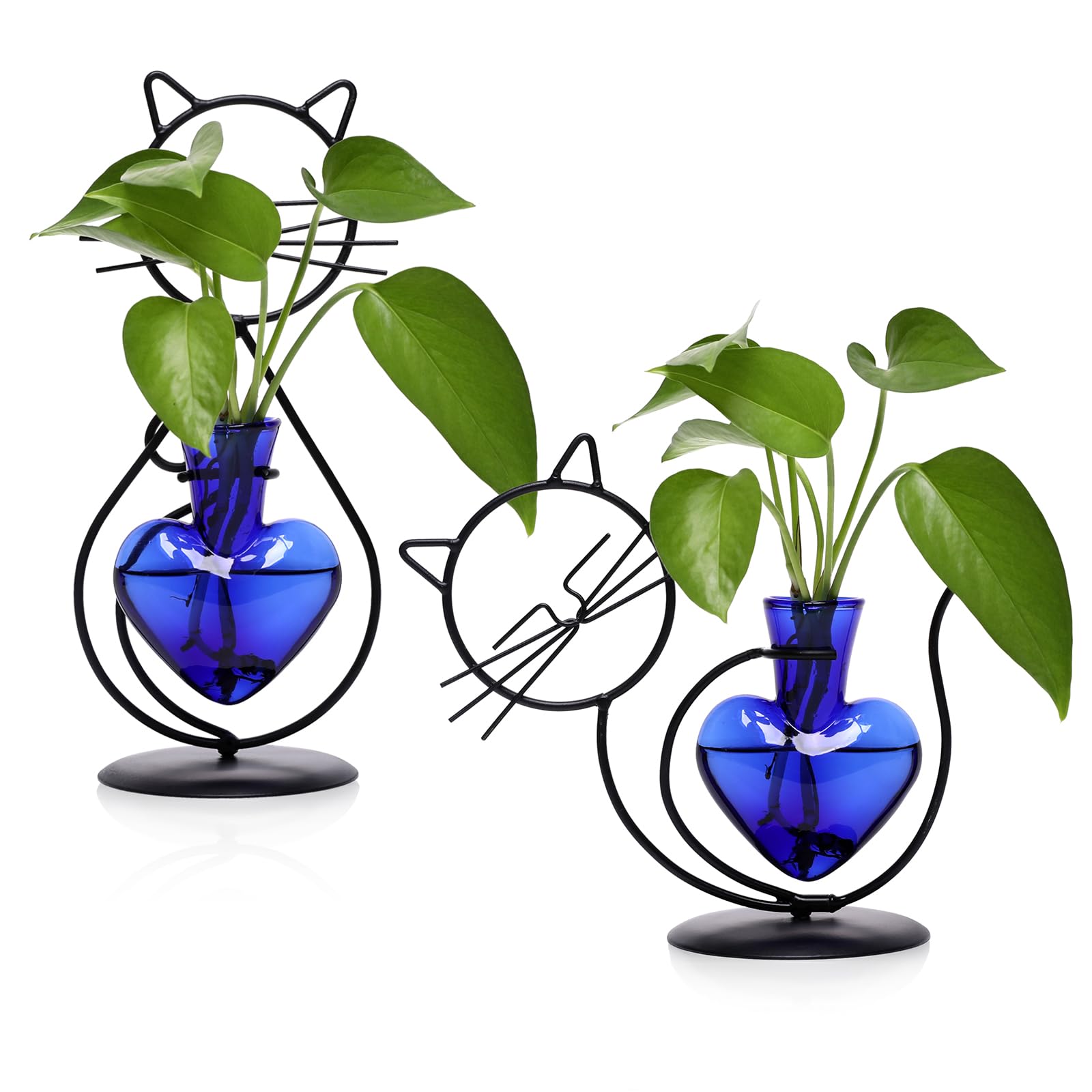 Pflanzen-Terrarium, Anzuchtstation, Katzenliebhaber, Geschenke für Frauen, Pflanzenliebhaber, Heimbüro, Dekoration, Katzen-Schreibtisch-Zubehör