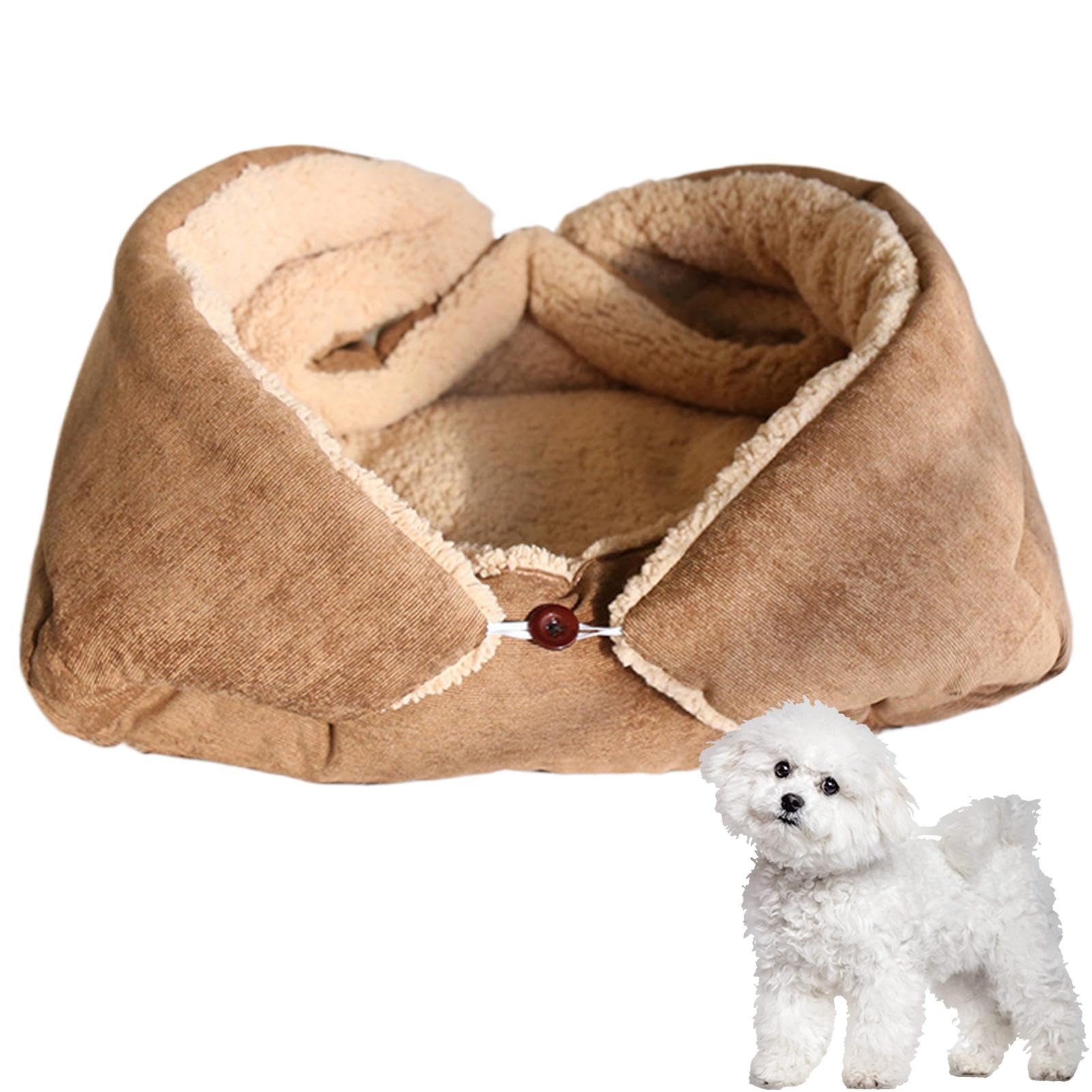 Lit pour gros chat et sac de couchage pliable lavable avec coussin doux pour l'intérieur