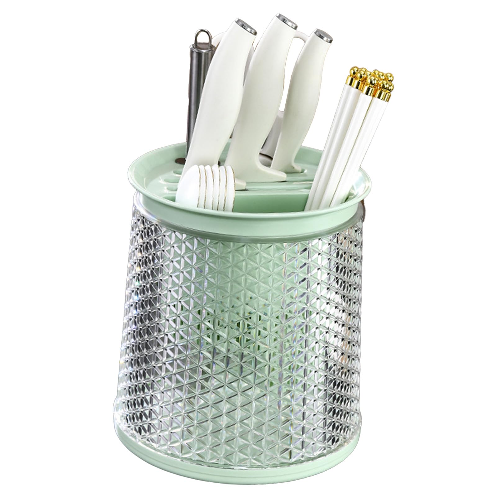 Trisar Rotating Knife Holder, Practical Chopsticks Knives Holder Durable Drainage Design for Kitchen (Green), Trisarxaod8gsu3q-11