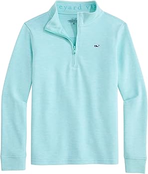 Amazon.com: vineyard vines Boys' Saltwater Quarter-Zip, Aqua Haze