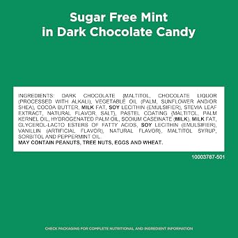 RUSSELL STOVER Sugar Free Dark Chocolate Mint Patties Candy, 4.5 oz. bag