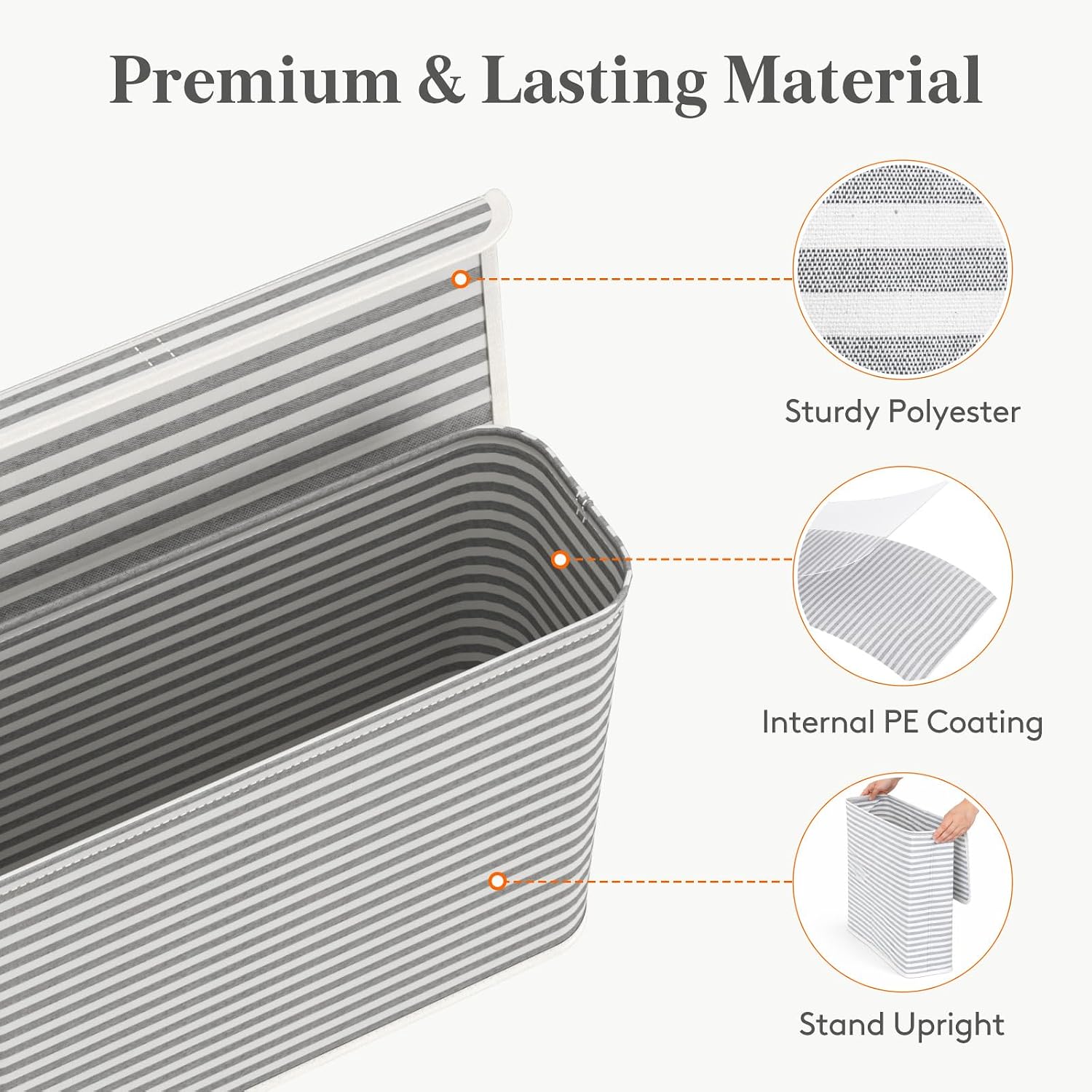 Lifewit 22L Toilet Paper Storage Holder for 9 to 12 Rolls, Foldable Fabric Toilet Paper Basket with Lid, Freestanding Bathroom Tissue Storage and Organization for TP, Towels and Toiletries, Gray