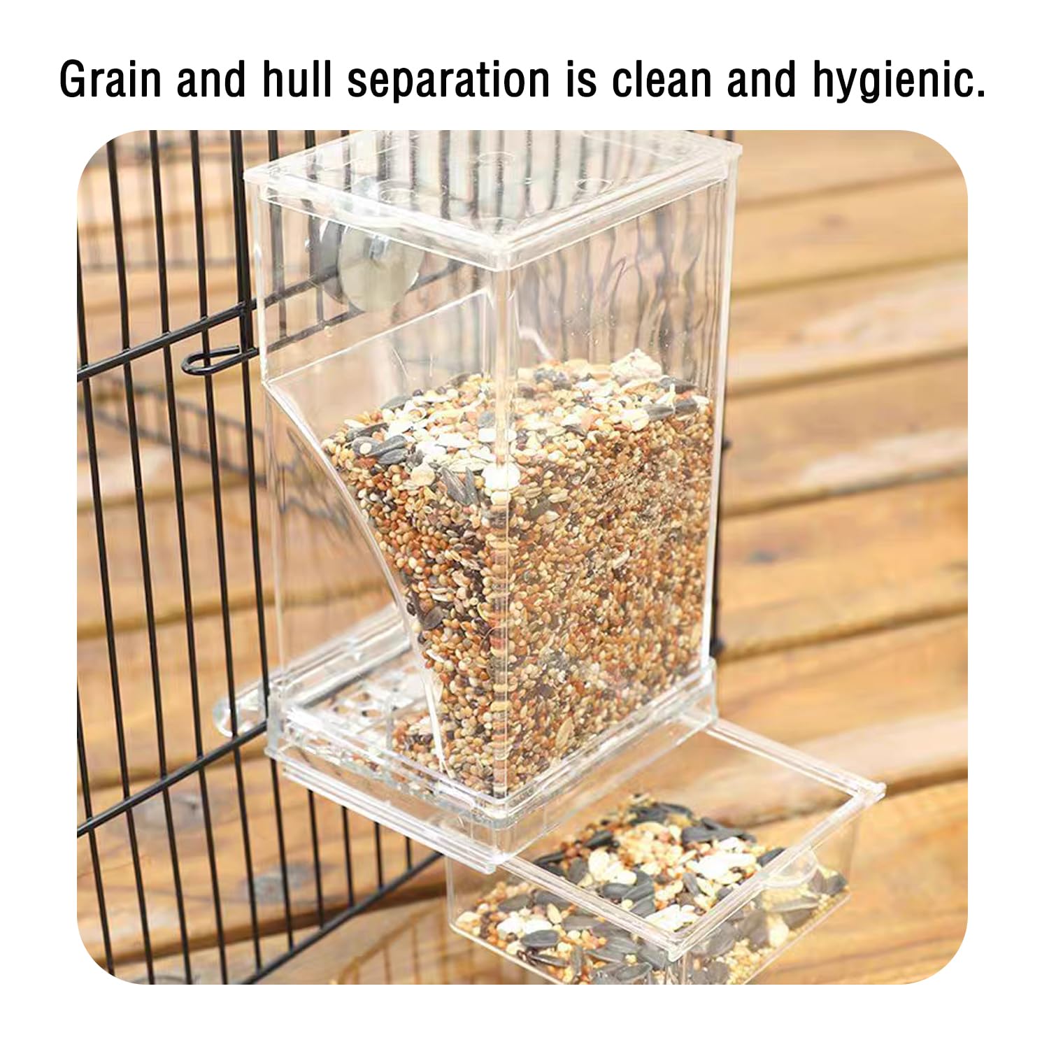 Mangiatoia Automatica Per Uccelli - Dispenser Acrilico Con Posatoio Per Pappagalli E Canarini - Foto 9