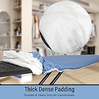 Vista 3 de Iwtmm Funda para tabla de planchar y almohadilla con revestimiento de silicona, acolchado grueso resistente a la quemadura, resistente para uso