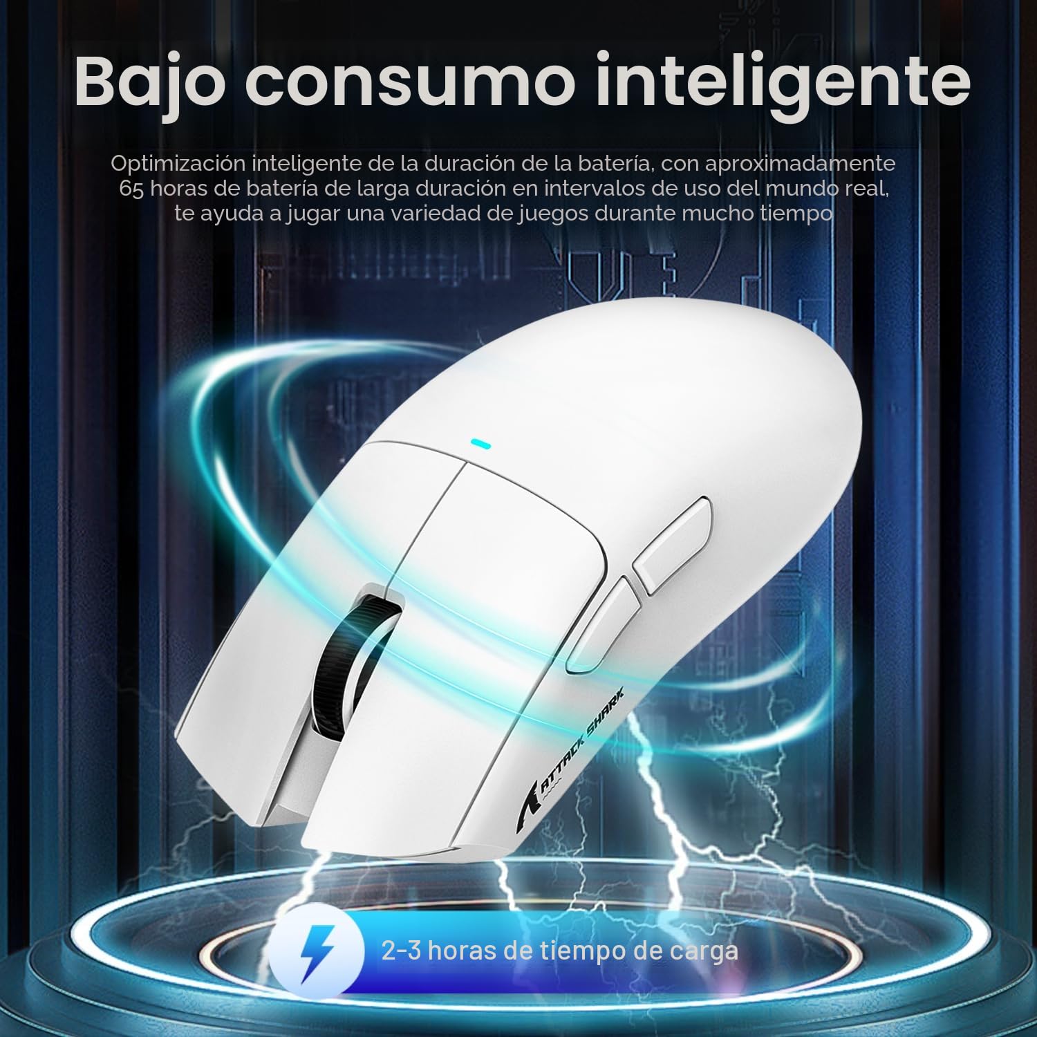 ATTACK SHARK X11 Gaming Mouse with Magnetic Charging Dock, PixArt PAW3311 Gaming Sensor, BT/2.4G Wireless/Wired Gaming Mouse, 22000 dpi, Office Mice Gamer Mice for Win11/Xbox/PS/Mac (White)