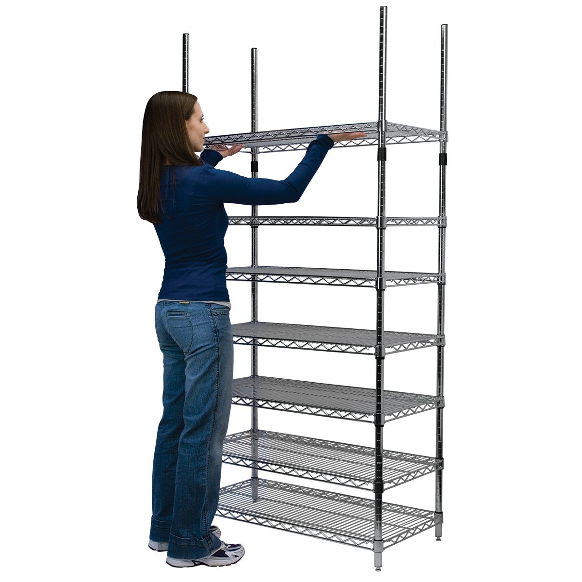 Akro-Mils Chrome Wire Shelving Uprights - 54 Inch -2