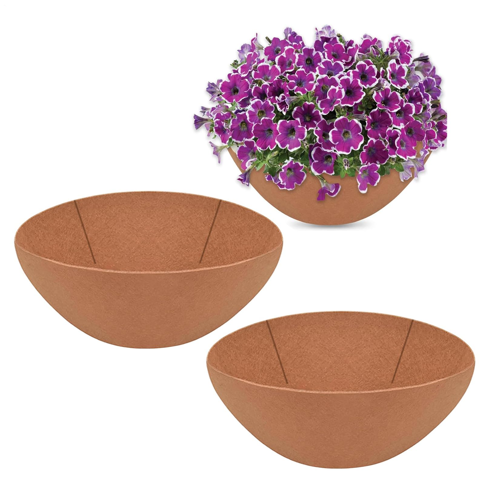 Doublures pour pots de fleurs pour stopper la perte de terre avec ce feutre rond de rechange