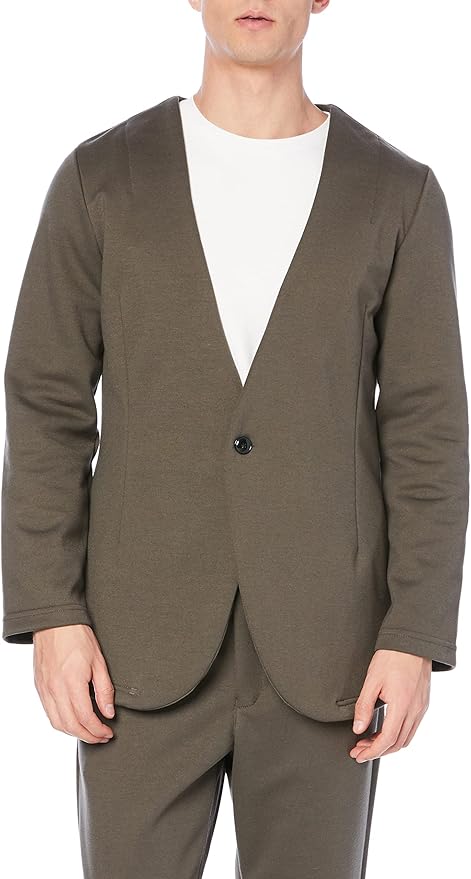 Amazon Co Jp コナカ ブレザー スーツの可能性を追求した新ユーティリティウェア Ultra Work Suit Home Line セットアップ1釦ノーカラージャケット メンズ ファッション