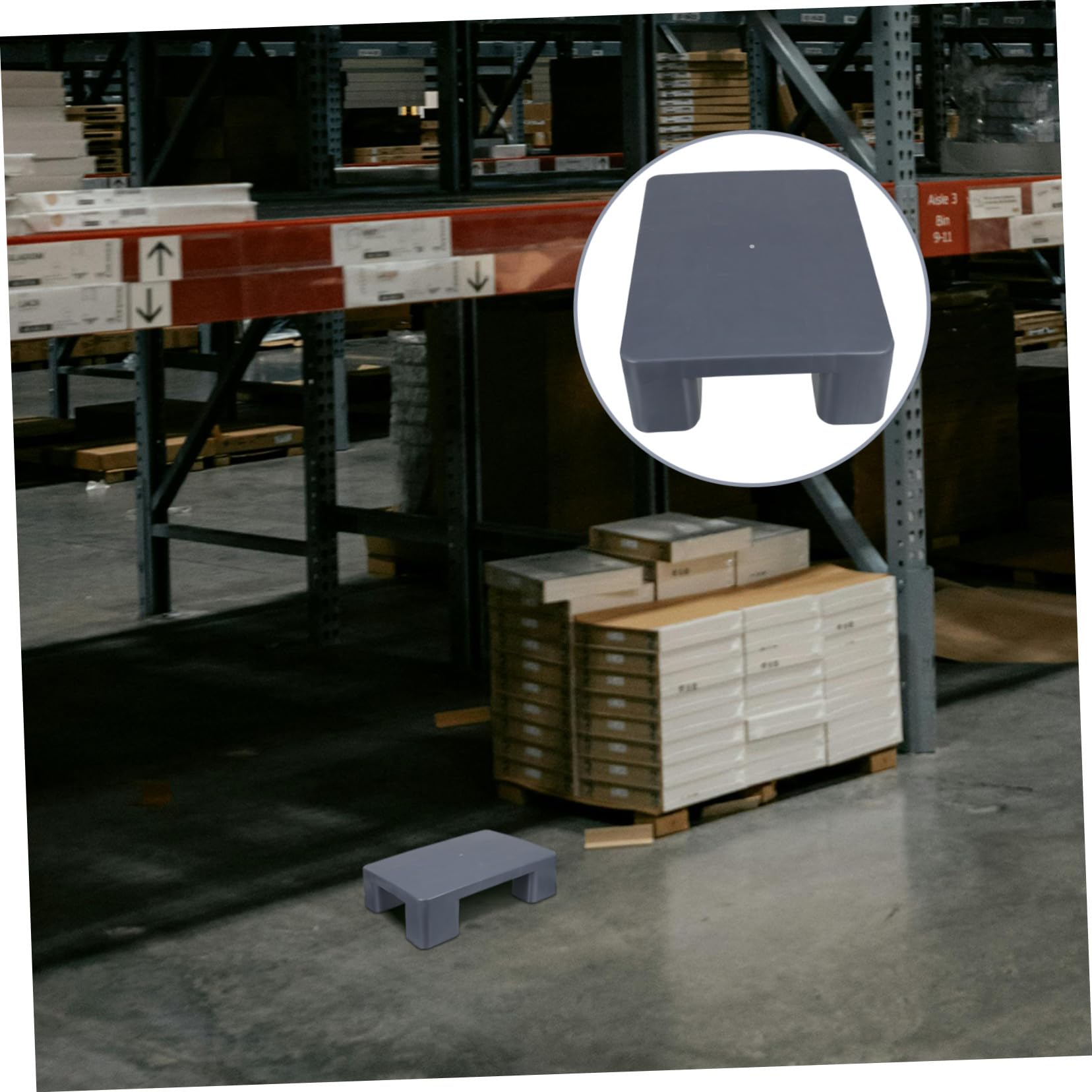 TEHAUX Palet de Plástico Ligero y Antideslizante para Almacenamiento en Interiores y Exteriores, Adecuado para Proteger la Humedad en Almacenes y Supermercados