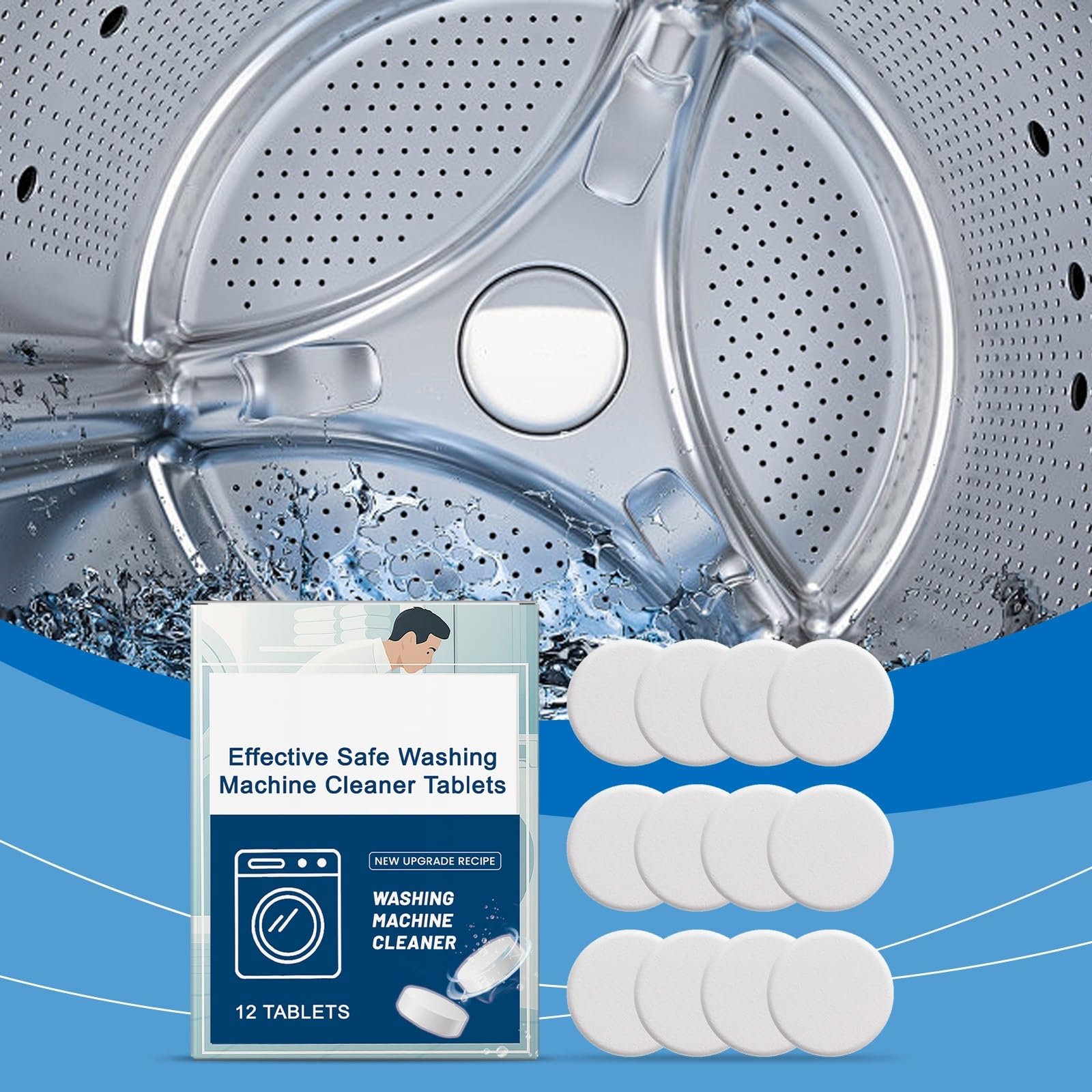 washing machine cleaner tablets Waschmaschinenreiniger-Tabletten 12 Stück/Box