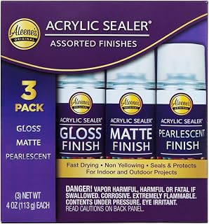 Aleene's Acrylic Spray Sealer Finish Varitey Pack 4 oz. 3 Pack - Gloss, Matte, Pearlescent